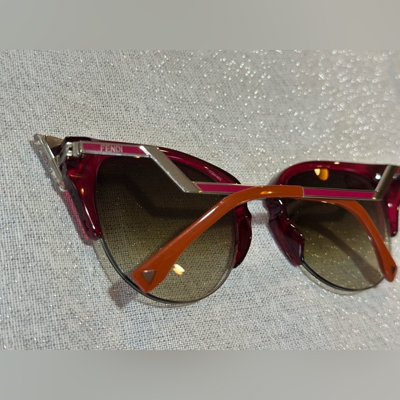Fendi Red Crystal Sunglasses - Picture 7 of 9